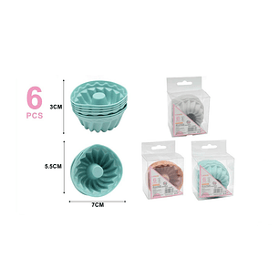 SET 6 MOLDES CUPCAKES DE SILICONA
