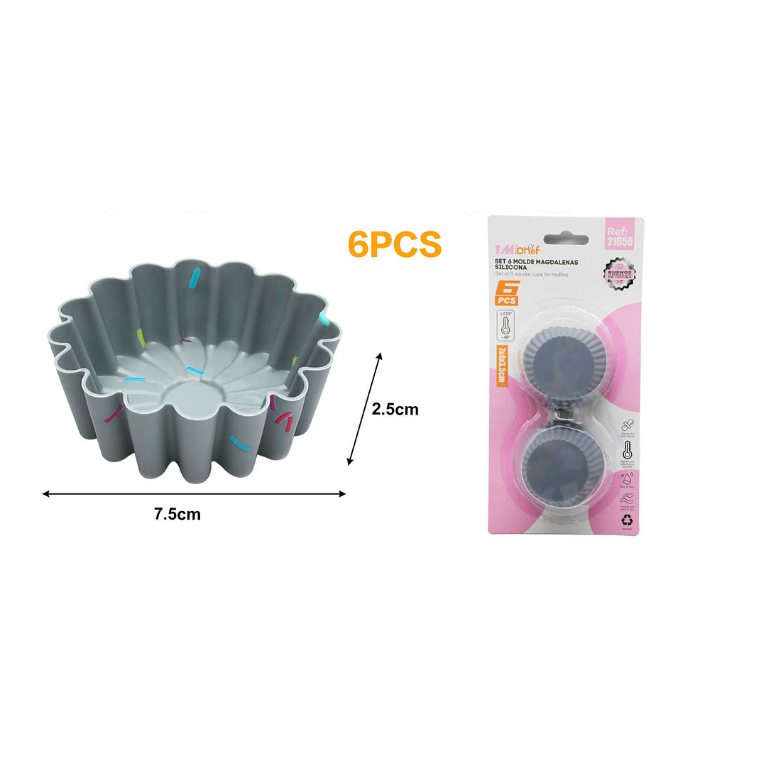 MOLDE DE SILICONA 6PCS FLOWER  1