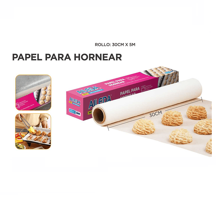 PAPEL PARA HORNEAR ANTIADHERENTE 30CM X 5M 1