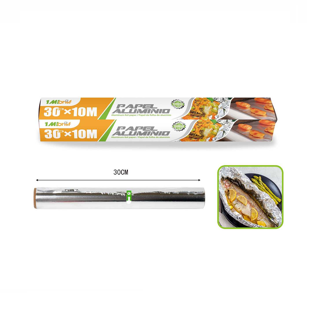 PAPEL ALUMINIO PARA COCINA ROLLO DE 10MTS 1