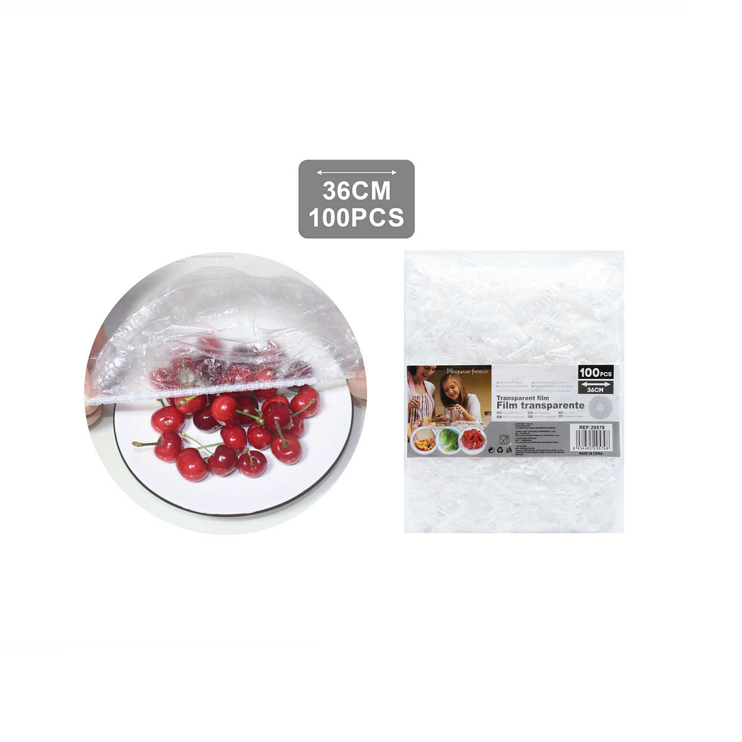FILM TRANSPARENTE 100PCS 36CM PARA CUBRIR ALIMENTOS  1