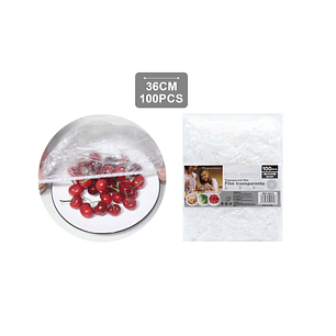 FILM TRANSPARENTE 100PCS 36CM PARA CUBRIR ALIMENTOS 
