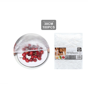 FILM TRANSPARENTE 100PCS 38CM PARA CUBRIR ALIMENTOS 