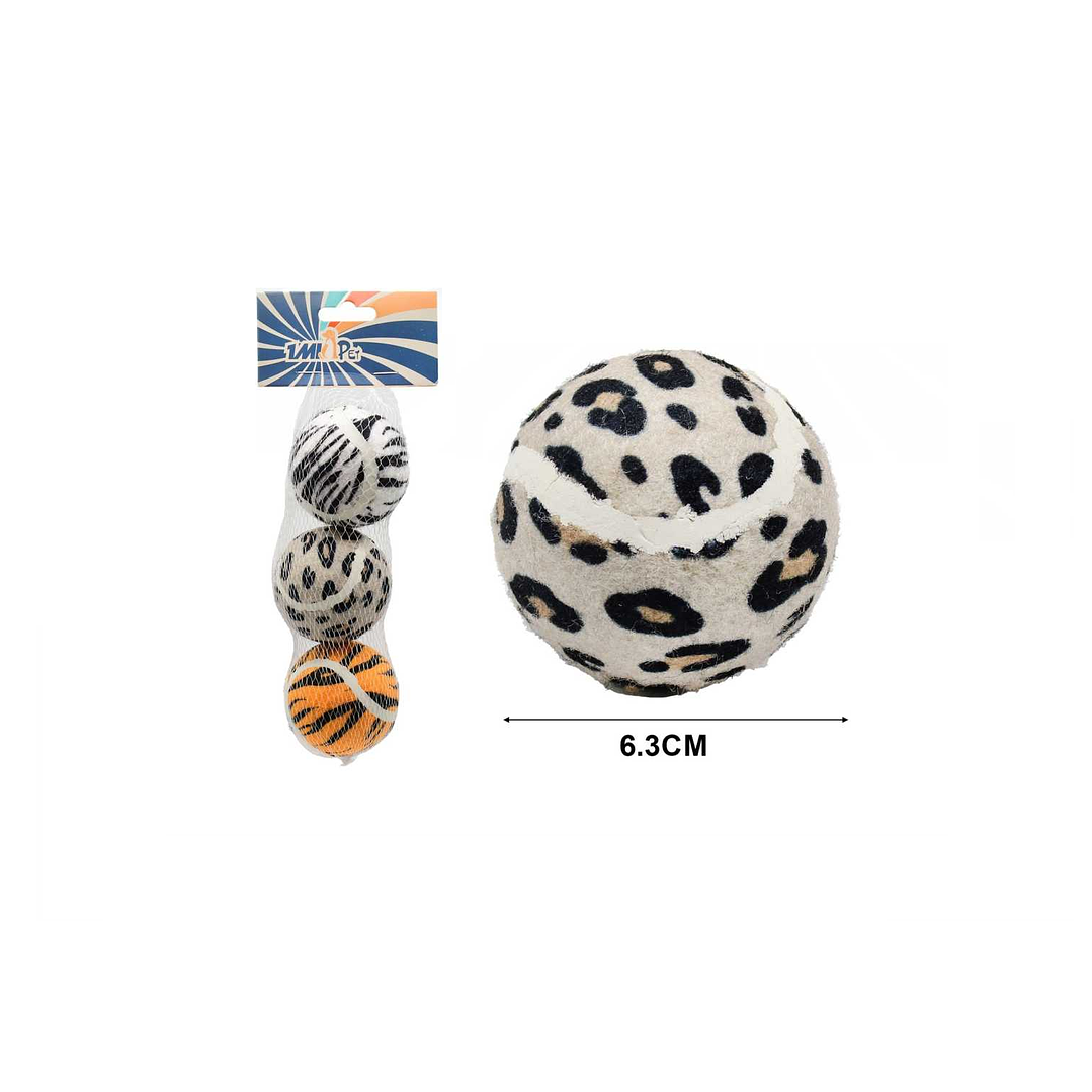 PELOTAS DE JUGUETE PARA PERROS 3PCS 6.3CM 1