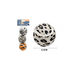 PELOTAS DE JUGUETE PARA PERROS 3PCS 6.3CM