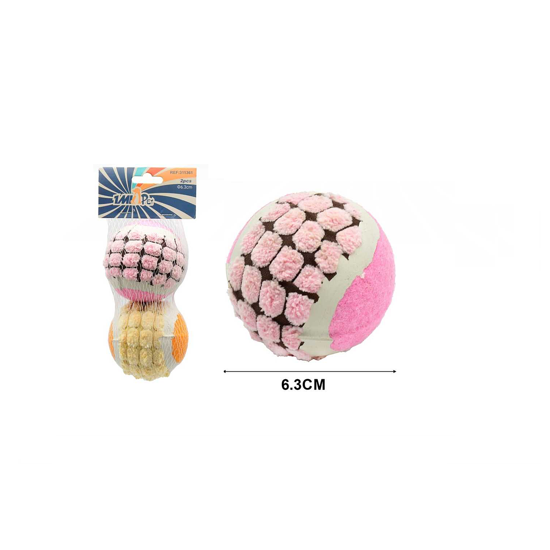 PELOTAS DE JUGUETE PARA PERROS 2PCS 6.3CM 1