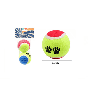 PELOTAS DE JUGUETE PARA PERROS 2PCS 6.3CM
