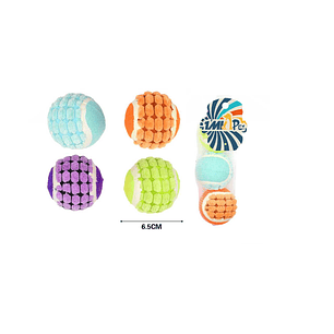 PELOTAS DE JUGUETE PARA PERROS 3PCS 6.5CM