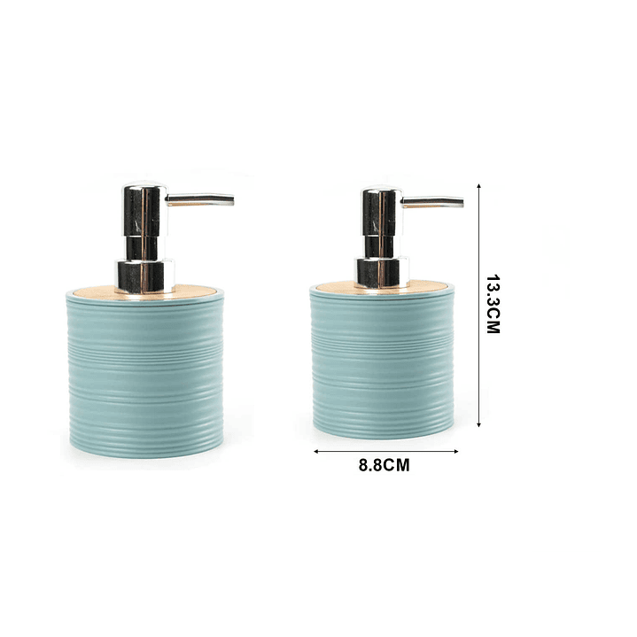 DISPENSADOR DE JABÓN LÍQUIDO DE MANOS CON TAPA DE BAMBÚ  2