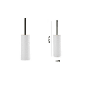   CEPILLO PARA INODORO CON TAPA DE BAMBÚ 