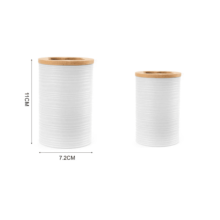 SOPORTE PARA CEPILLO DENTAL CON TAPA DE BAMBÚ 1