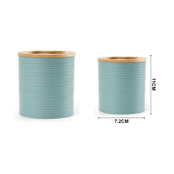 SOPORTE PARA CEPILLO DENTAL CON TAPA DE BAMBÚ 2