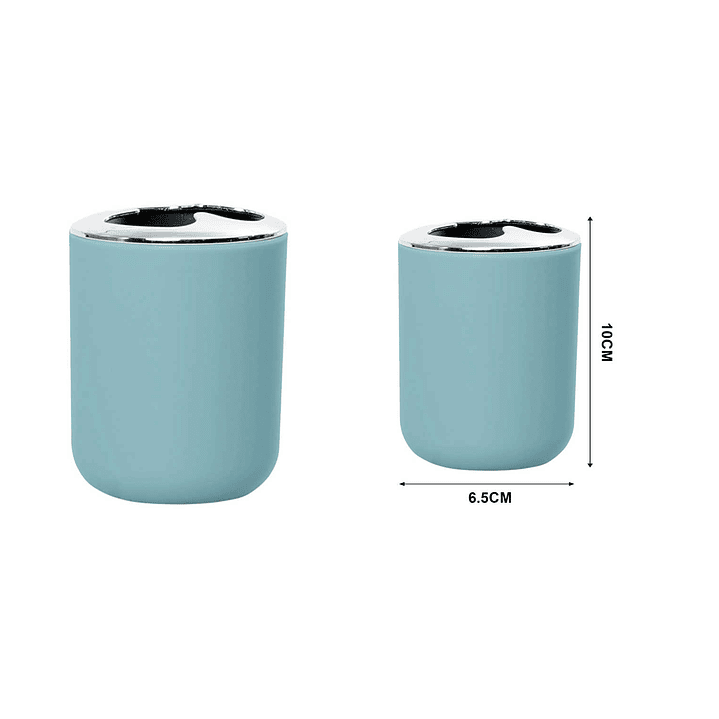 PORTACEPILLOS DE DIENTES CON DETALLES CROMADO 2