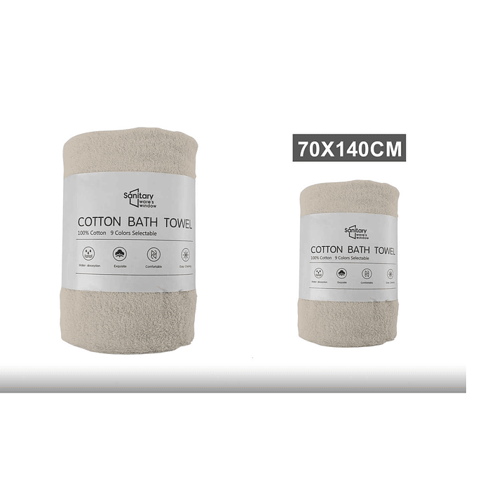TOALLA DE BAÑO DE ALGODÓN 70X140CM 2