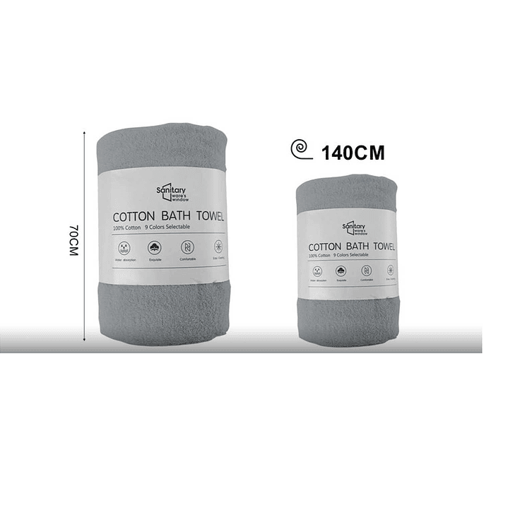 TOALLA DE BAÑO DE ALGODÓN 70X140CM 3