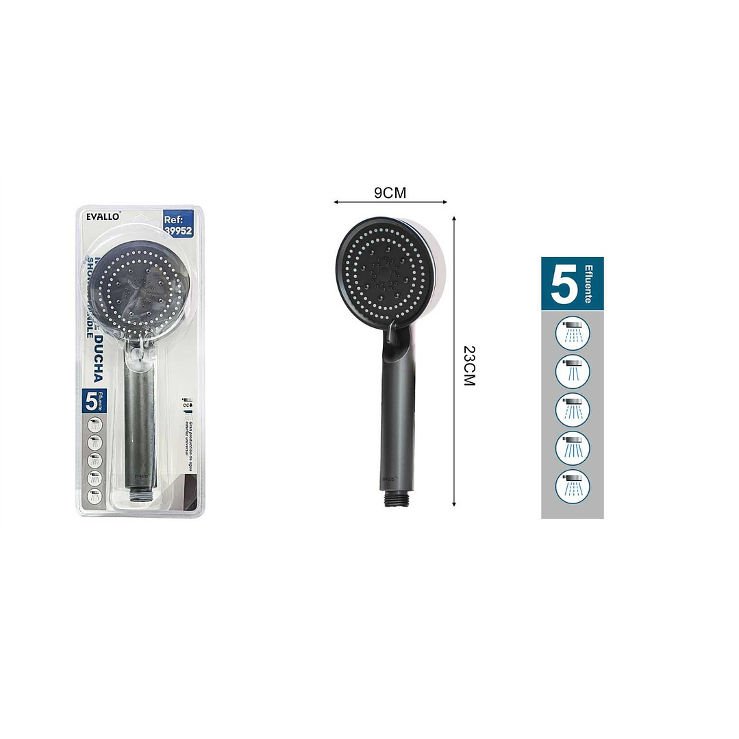 MANGO DE DUCHA 5 EFLUENTE COLOR NEGRO 1