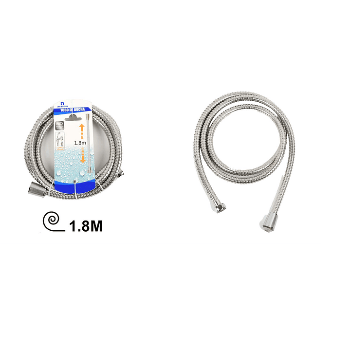 MANGUERA PARA DUCHA FLEXIBLE 1,8M ACERO INOXIDABLE 1