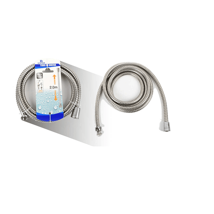 MANGUERA PARA DUCHA FLEXIBLE 2M ACERO INOXIDABLE 1
