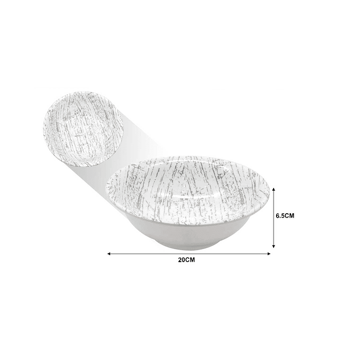 BOL DE MELAMINA 8'' 20 x 6.5 CM 1