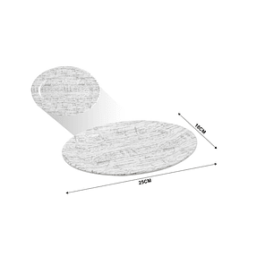 BANDEJA DE MELAMINA OVALADA 10'' 25 X 18 CM 
