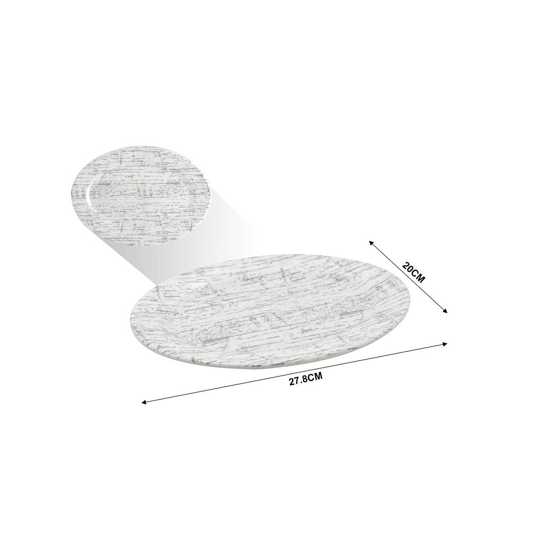 BANDEJA DE MELAMINA OVALADA 11'' 27.8 X 20 CM 1