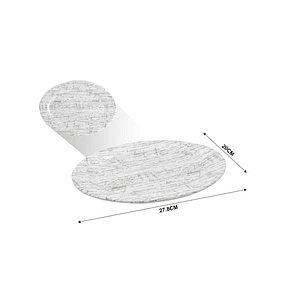 BANDEJA DE MELAMINA OVALADA 11'' 27.8 X 20 CM