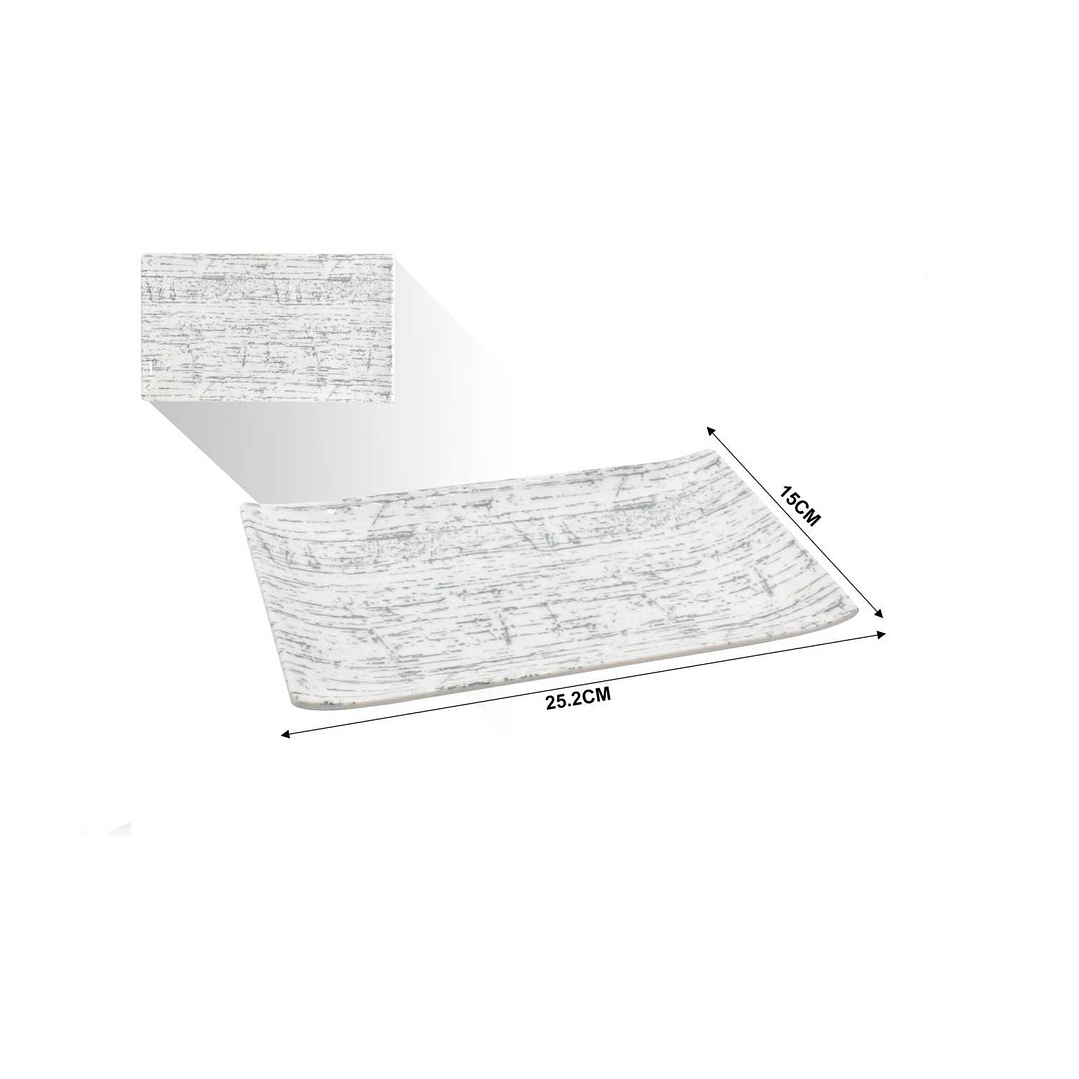 BANDEJA CUADRADA DE MELAMINA 10'' 25.2 X 18 CM  1