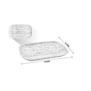 BANDEJA DE MELAMINA 8'' ﻿18.8 X 11.4CM