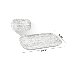 BANDEJA DE MELAMINA 8'' 21.4 X 13.2 CM