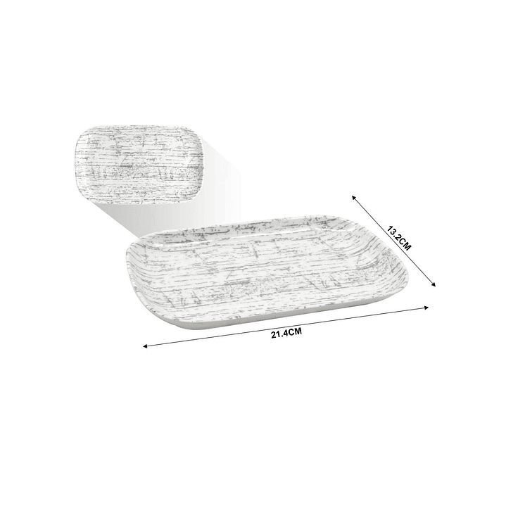 BANDEJA DE MELAMINA 8'' 21.4 X 13.2 CM 1
