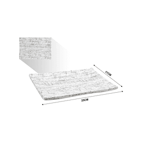 BANDEJA CUADRADA DE MELAMINA 10'' 25 X 17 CM