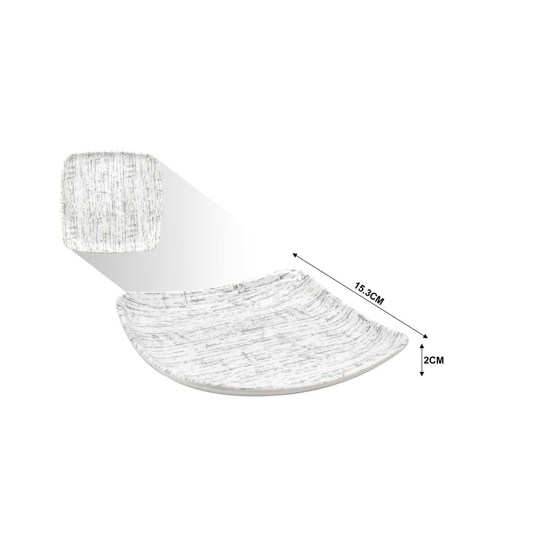 PLATO CUADRADO DE MELAMINA 7'' 15.3 CM 1