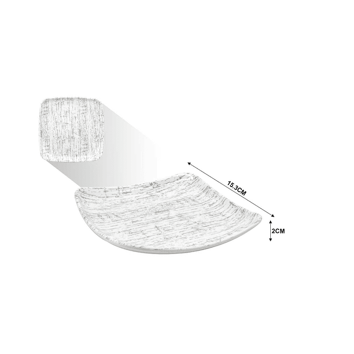 PLATO CUADRADO DE MELAMINA 7'' 15.3 CM 1