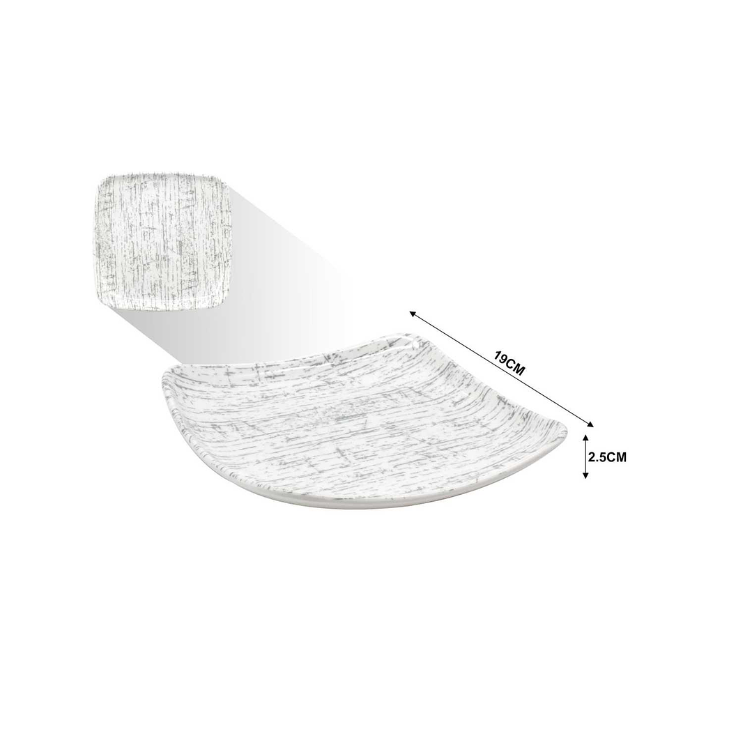 PLATO CUADRADO DE MELAMINA 7.5'' 19 CM 1