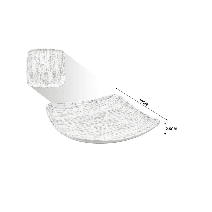 PLATO CUADRADO DE MELAMINA 7.5'' 19 CM 1