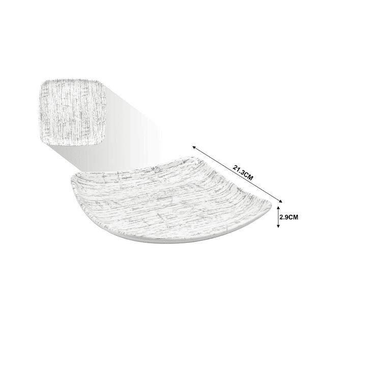 PLATO CUADRADO DE MELAMINA 8.5'' 21.3 CM 1