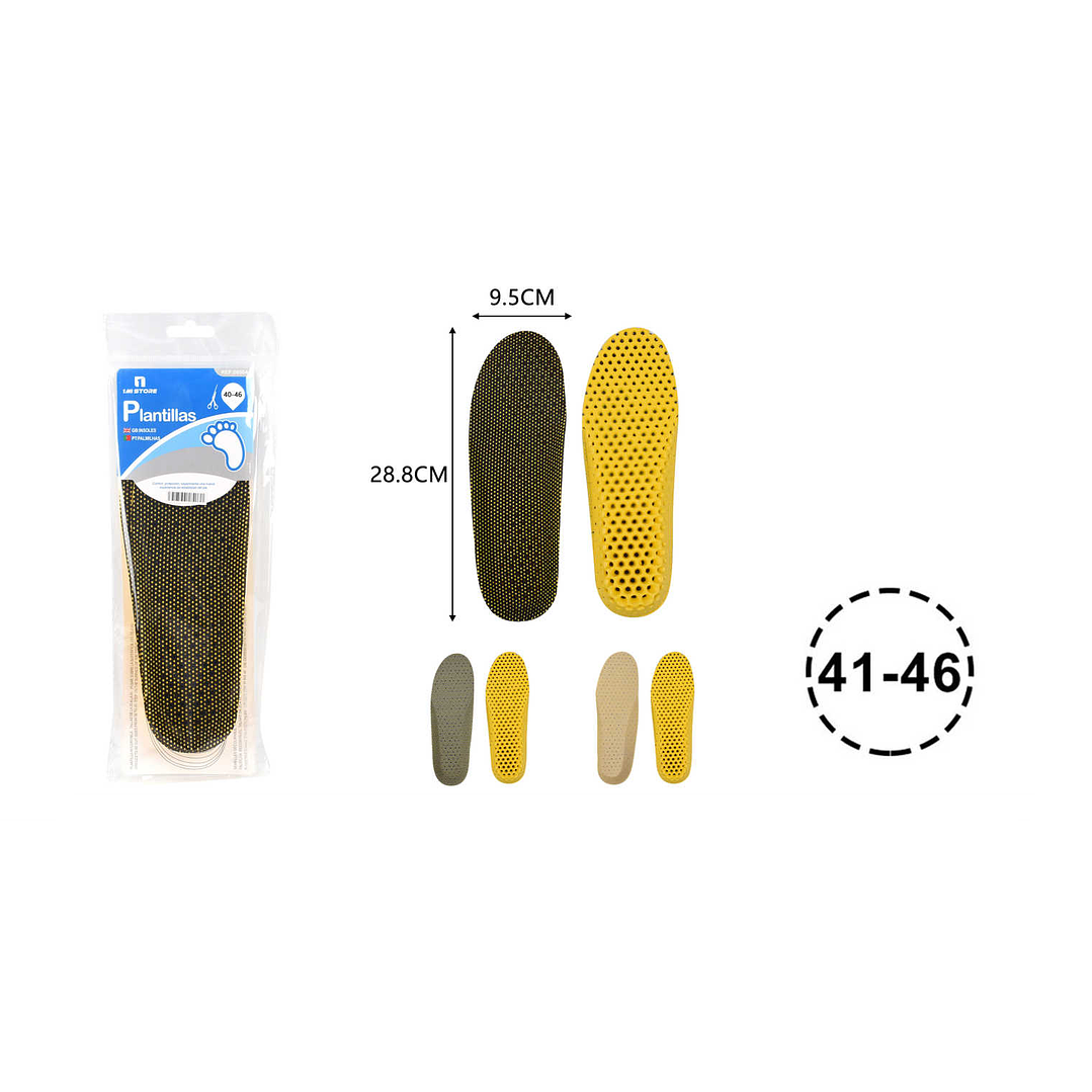 PLANTILLAS PARA ZAPATOS RECORTABLES TALLA 41-46CM 1