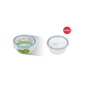 TUPPER HERMETICO DE VIDRIO REDONDO 370ML