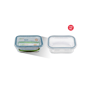 TUPPER HERMETICO DE VIDRIO RETANGULAR 750ML