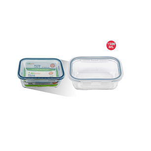 TUPPER HERMETICO DE VIDRIO RETANGULAR 1500ML