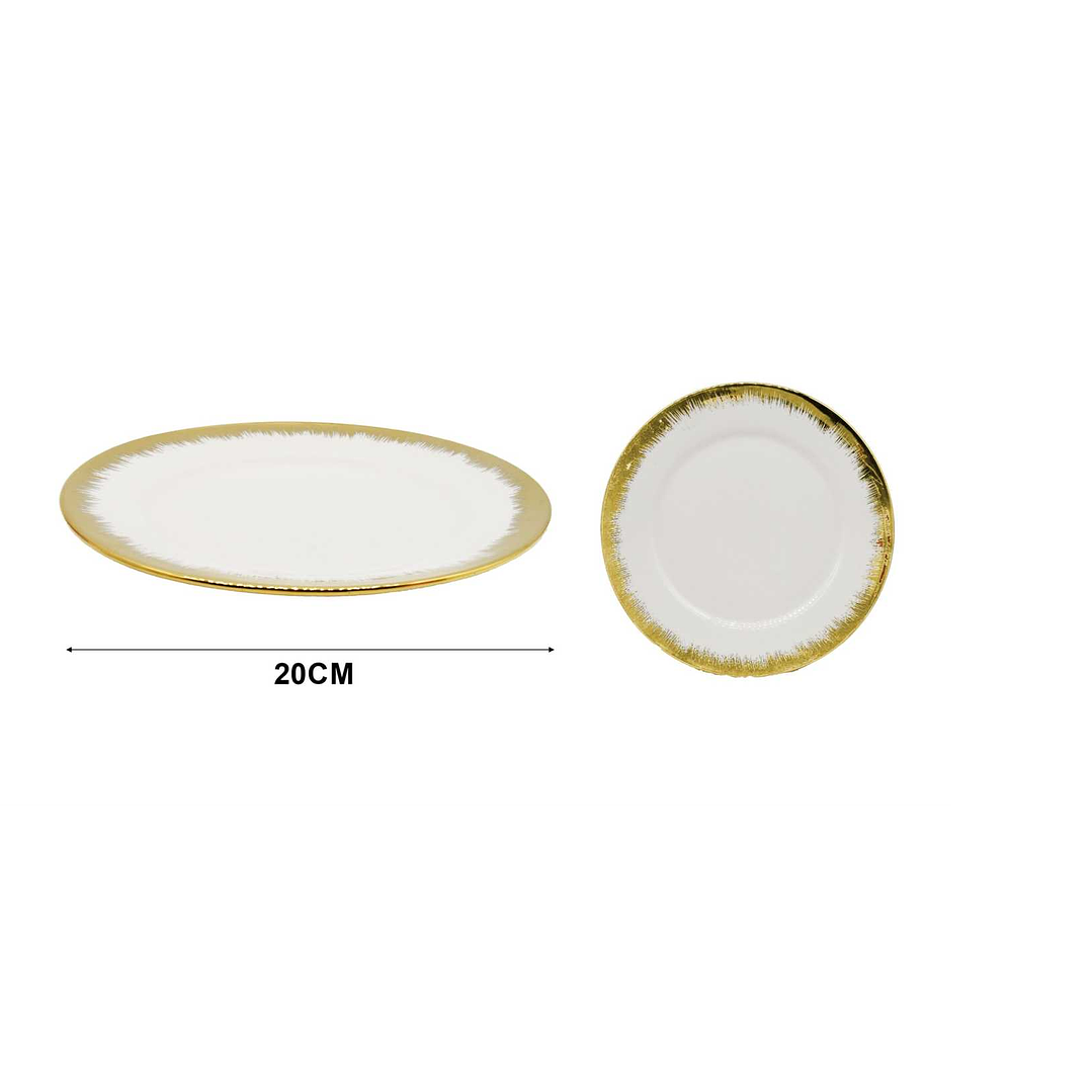PLATO PASTA CON BORDE DORADO 2