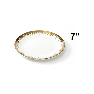 PLATO PASTA CON BORDE DORADO