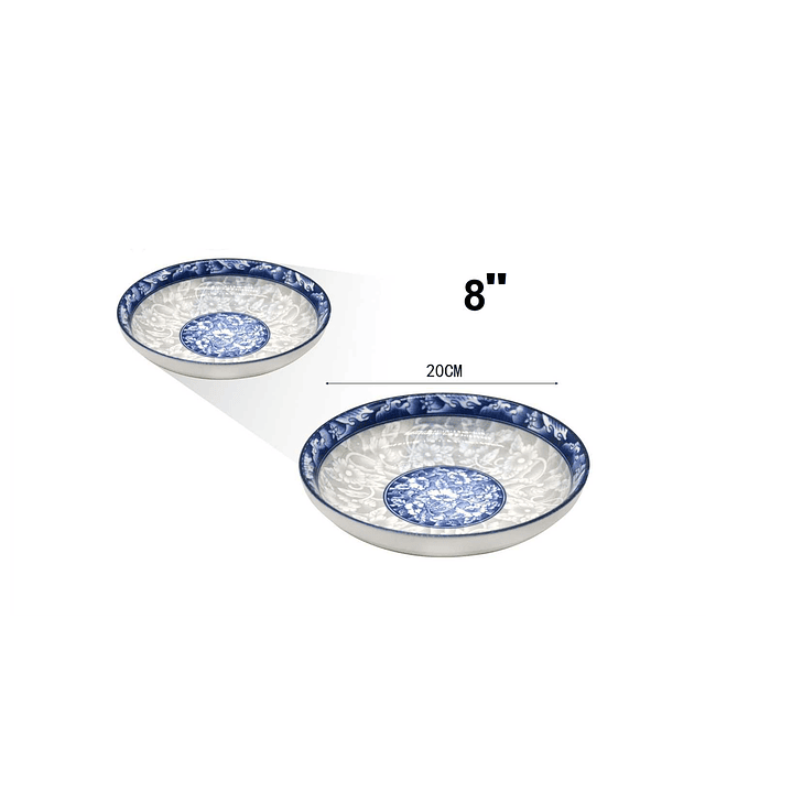 PLATO DE CERÁMICA HONDO ESTILO ASIÁTICO 2