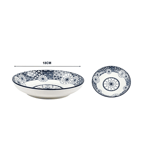 PLATO DE CERÁMICA HONDO ESTILO JAPONÉS