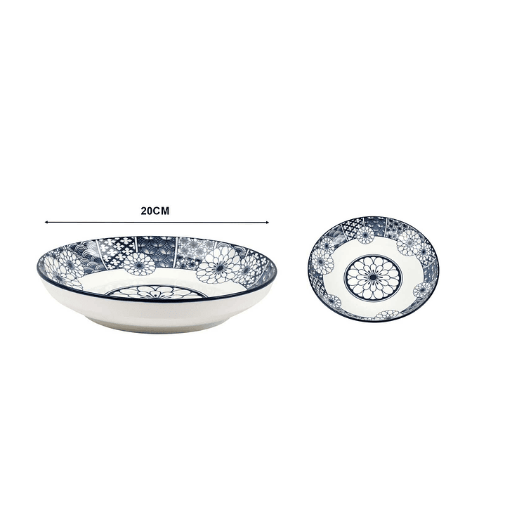 PLATO DE CERÁMICA HONDO ESTILO JAPONÉS 2