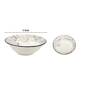 TAZÓN DE CERÁMICA DISEÑO FLORAL