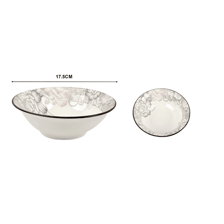 TAZÓN DE CERÁMICA DISEÑO FLORAL 1