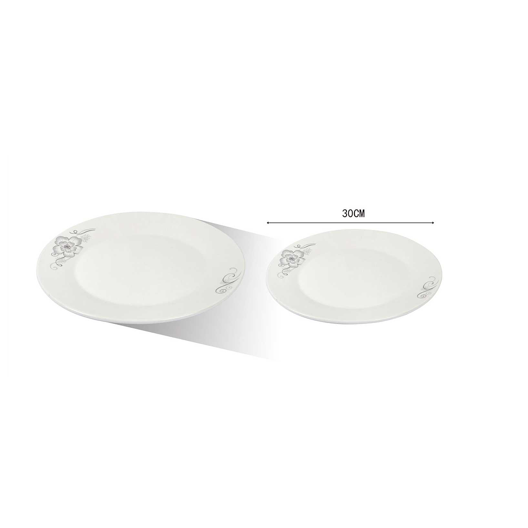 PLATO LLANO DE CERÁMICA DISEÑO FLORAL 3