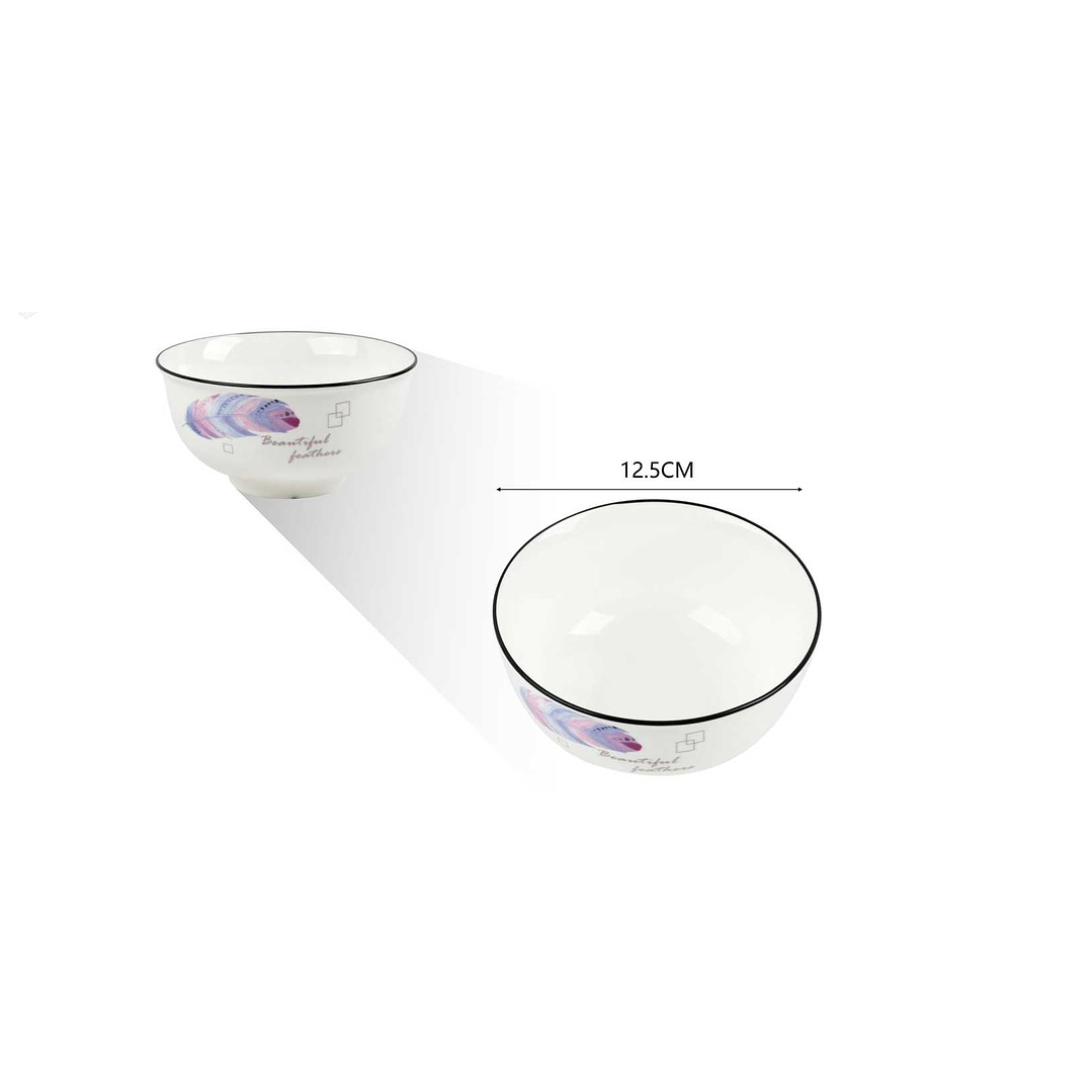 TAZÓN DE CERÁMICA DISEÑO PLUMAS  1