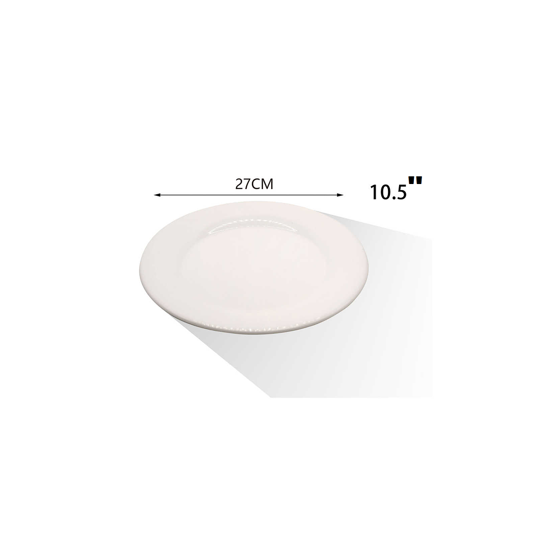 PLATO BLANCO LISO DE CERÁMICA  2